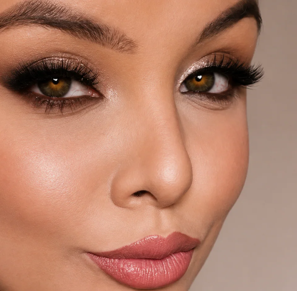 Minha referência editorial de maquiagem social com olhos esfumados